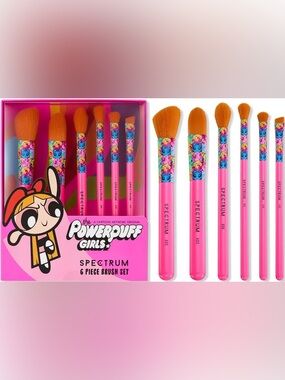 Spectrum x The Powerpuff Girls Blossom 6-piece Makeup Brush Set Brand New In Box